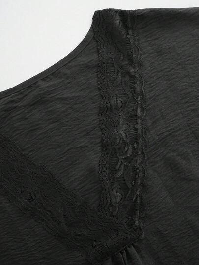 czarna bluzka v neck