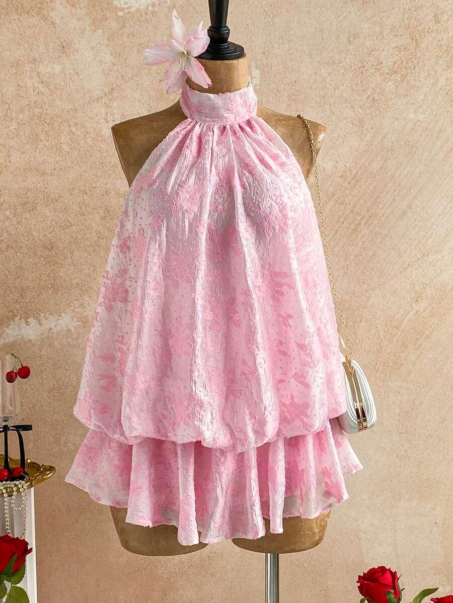 różowa mini sukienka