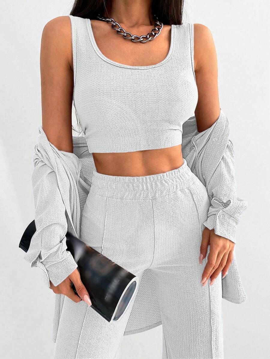 TOP BLUZA SPODNIE KOMPLET