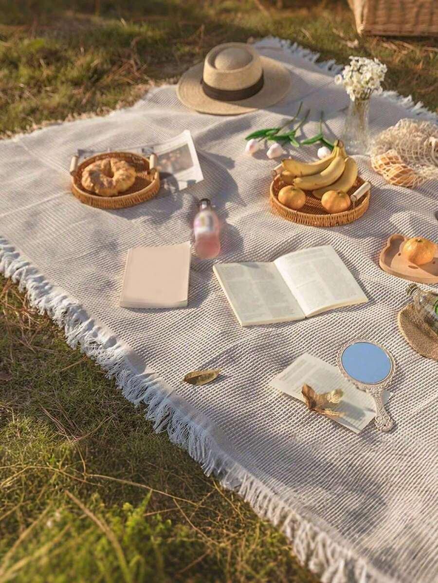mata plażowa frędzle