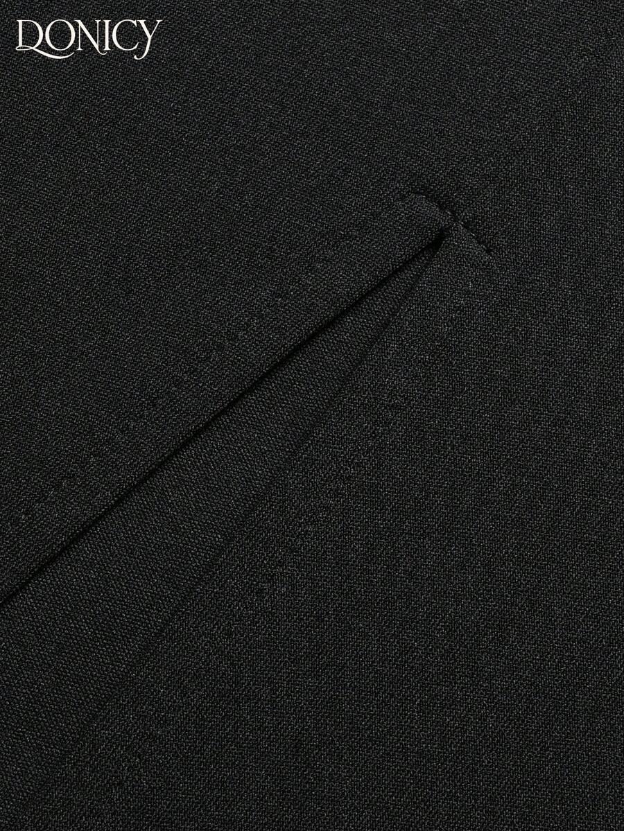 CZARNA MIDI SUKIENKA