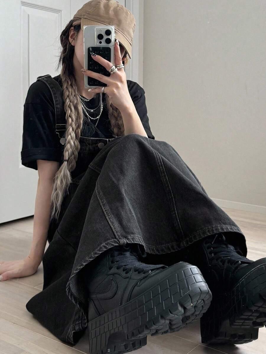 SZARA SUKIENKA JEANS 
