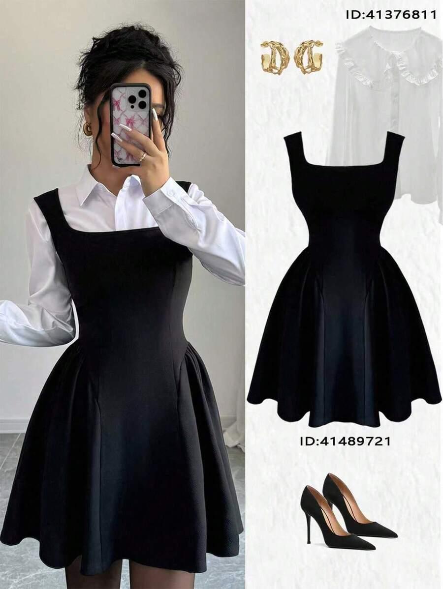 czarna mini sukienka
