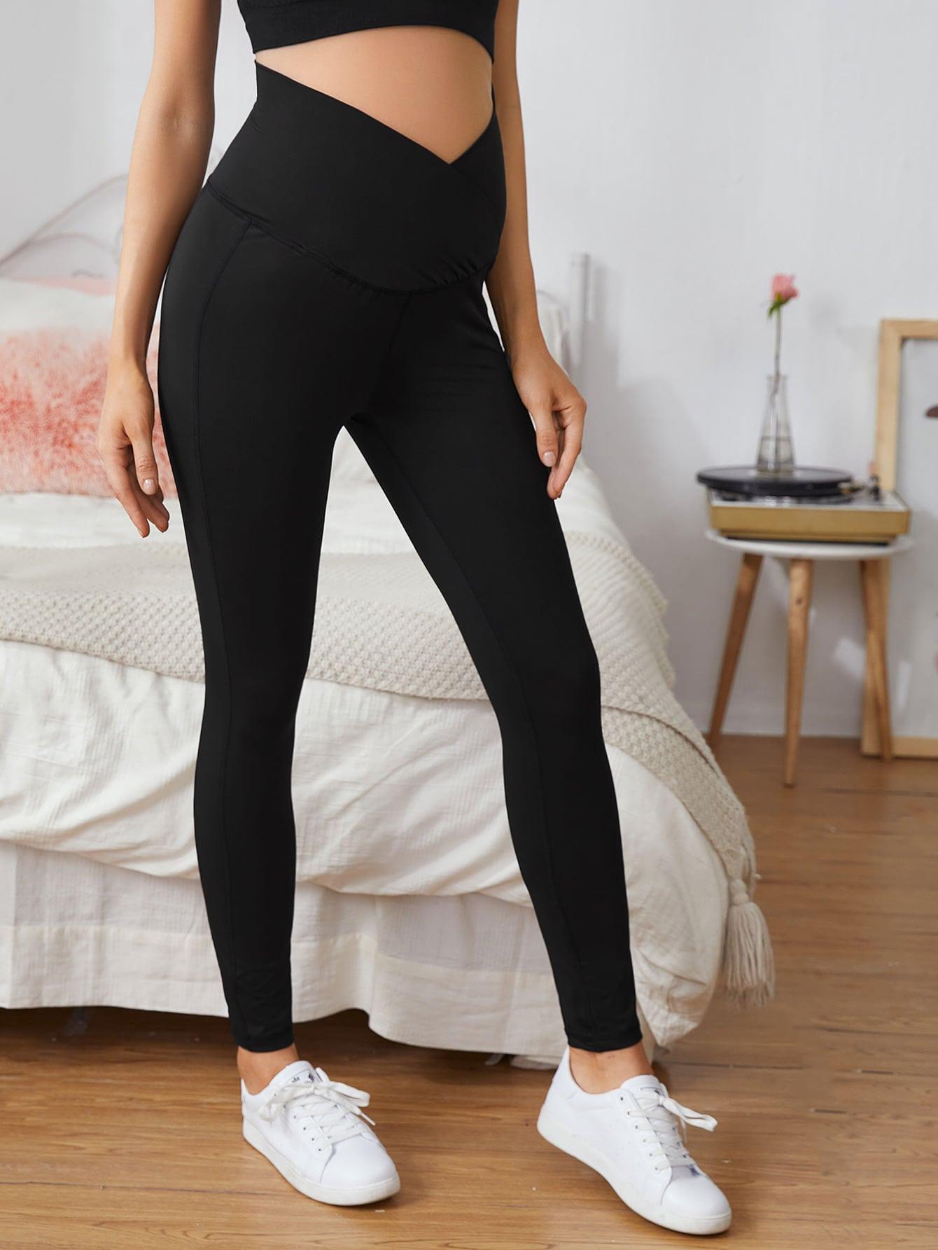 LEGGINSY CIĄŻOWE CZARNE 