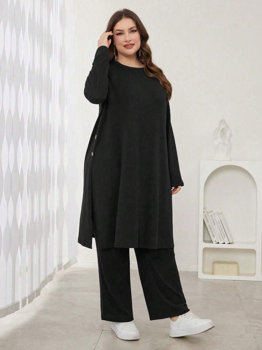 CZARNY KOMPLET SPODNIE BLUZA