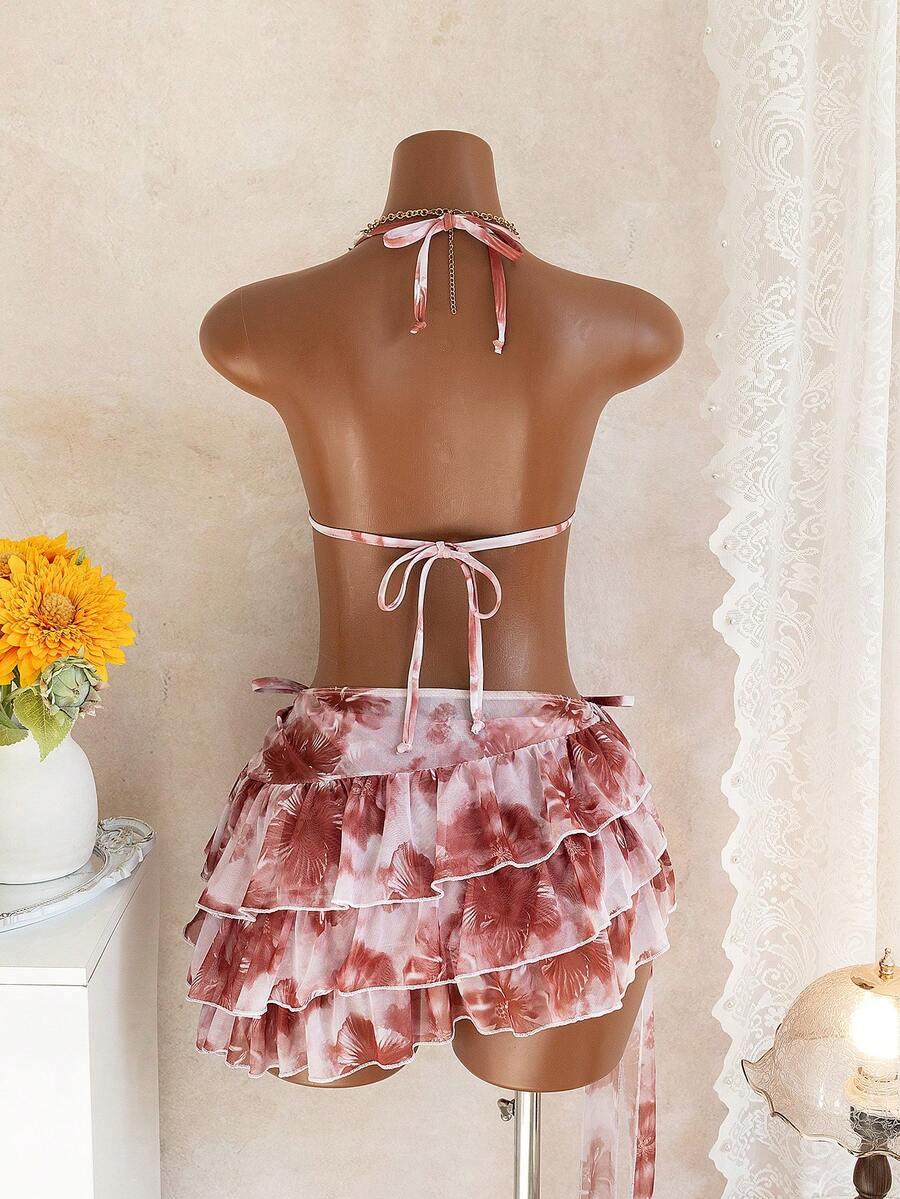 BIKINI DAMSKIE DWUCZĘŚCIOWE ZE SPÓDNICĄ
