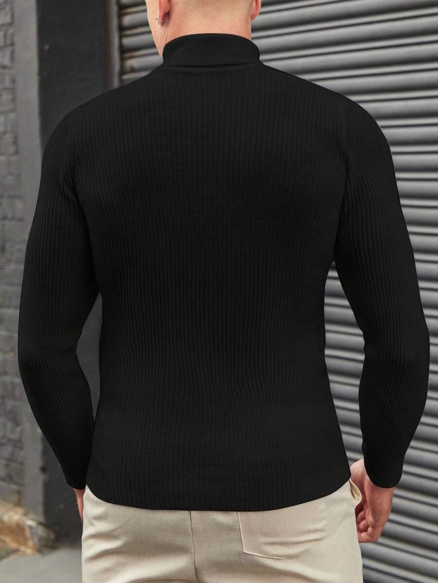 czarny sweter golf