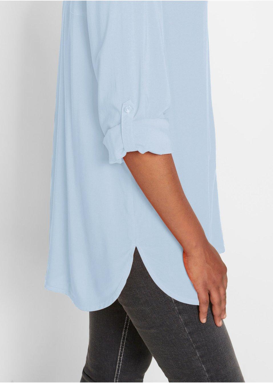 NIEBIESKA BLUZKA V-NECK 