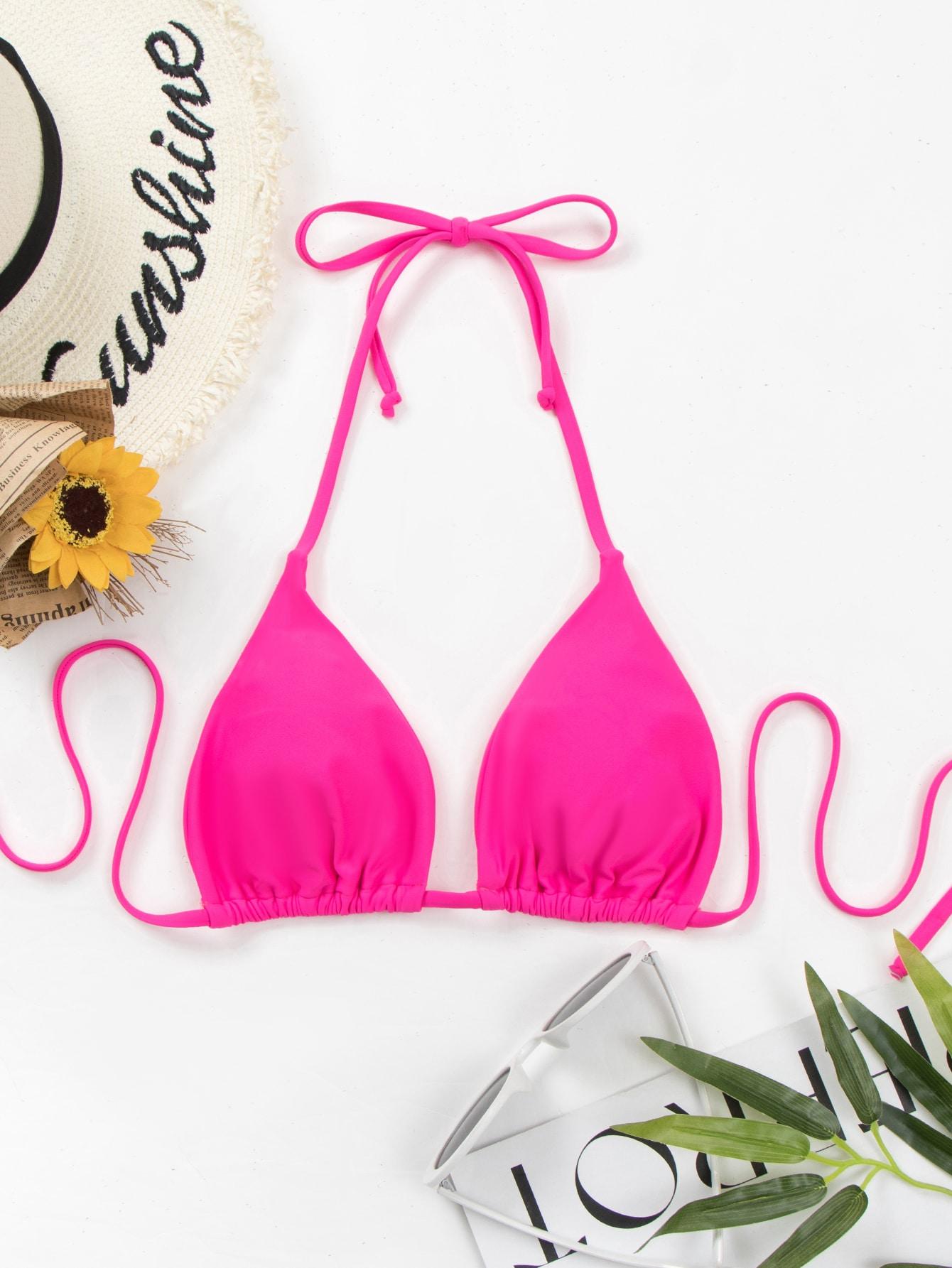 RÓŻOWA GÓRA OD BIKINI WIĄZANIE