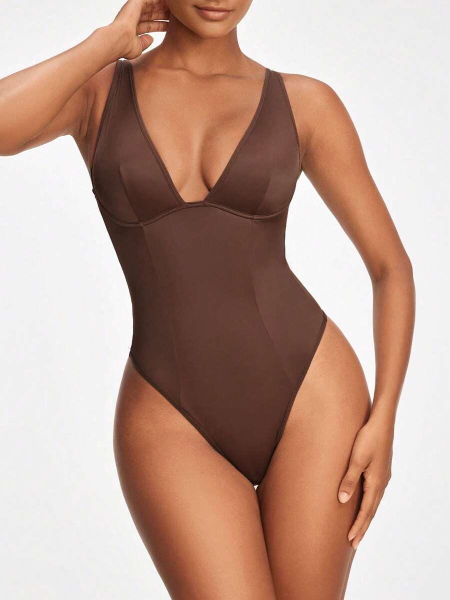 BRĄZOWE BODY BEZ RĘKAWÓW