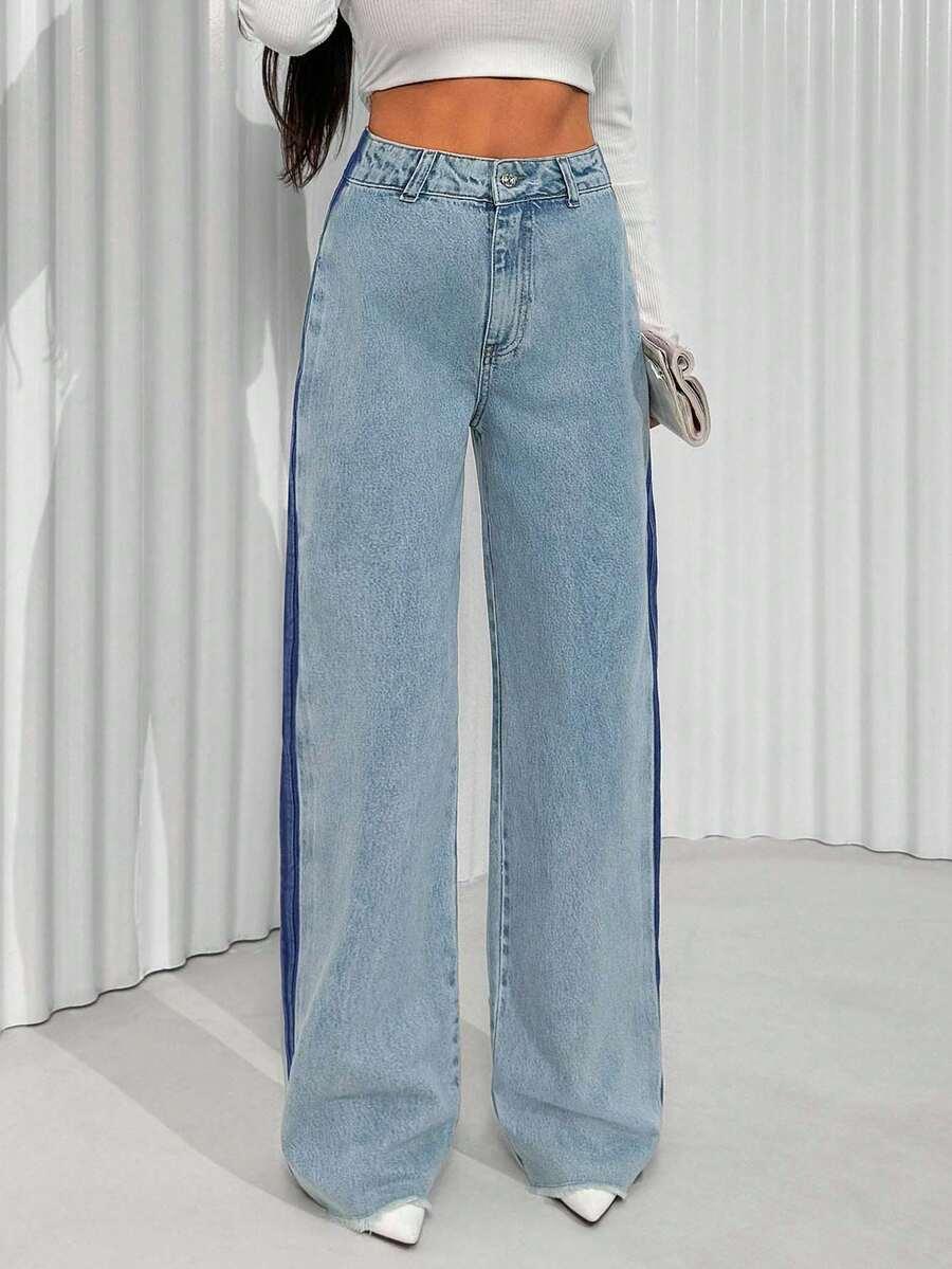 spodnie jeans wysoki stan