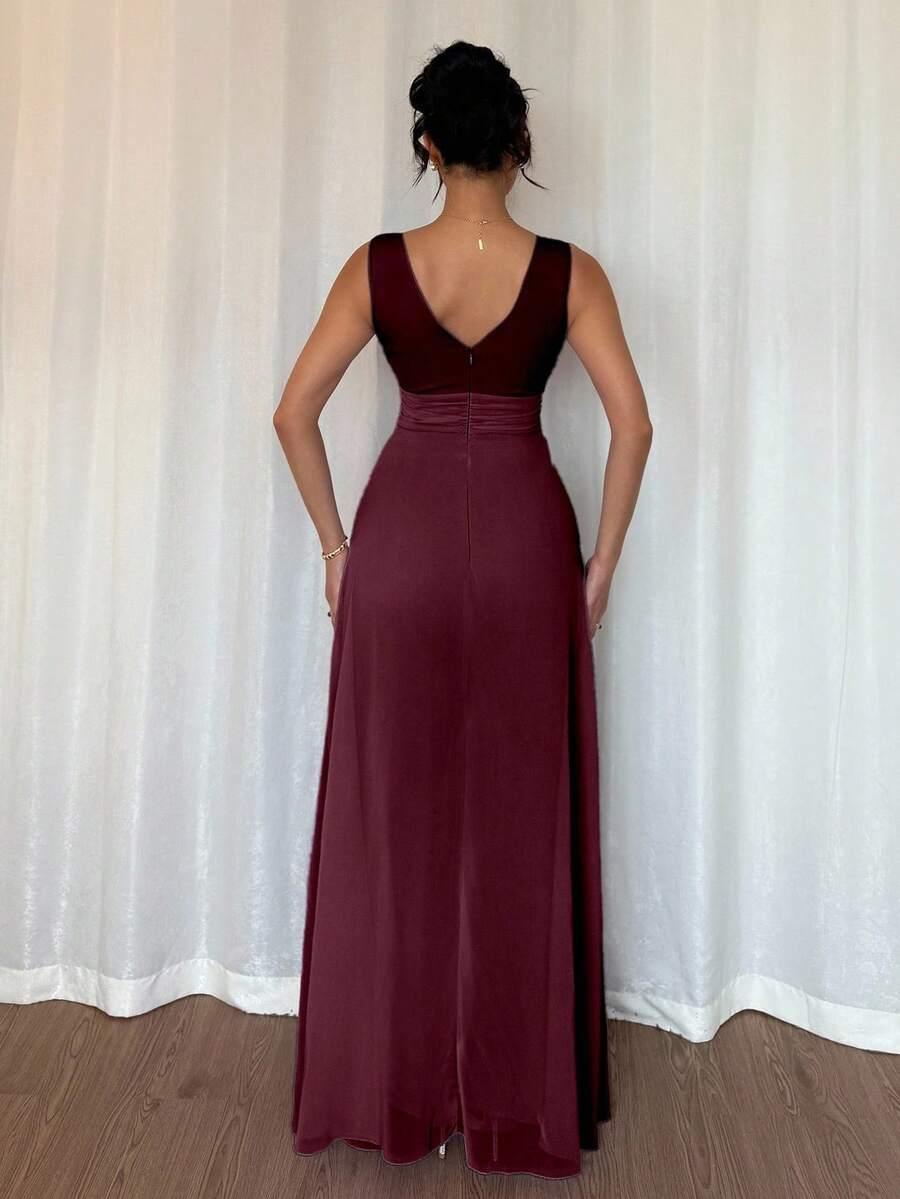 CZERWONA MAXI SUKIENKA 