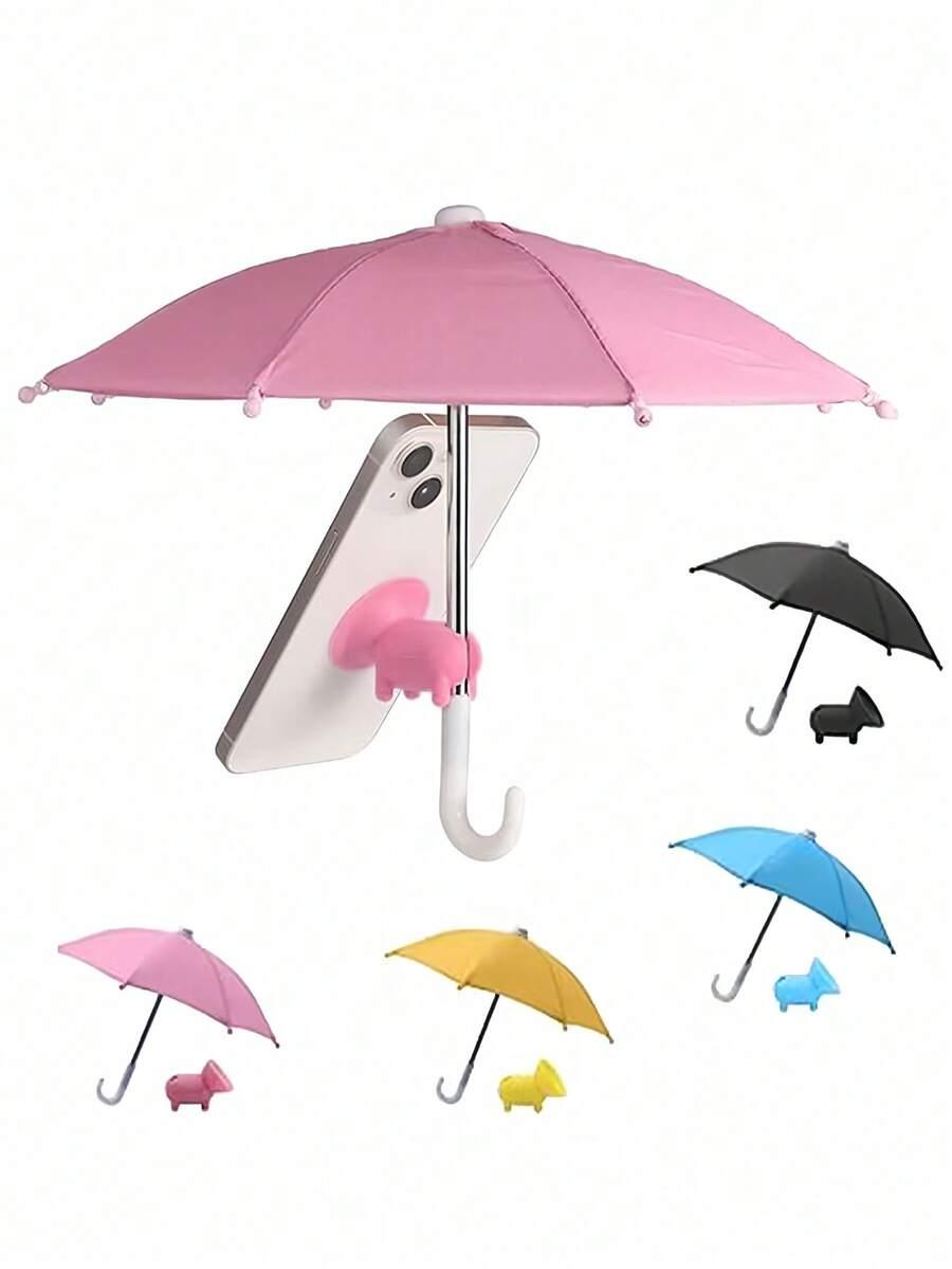 różowy parasol do telefonu
