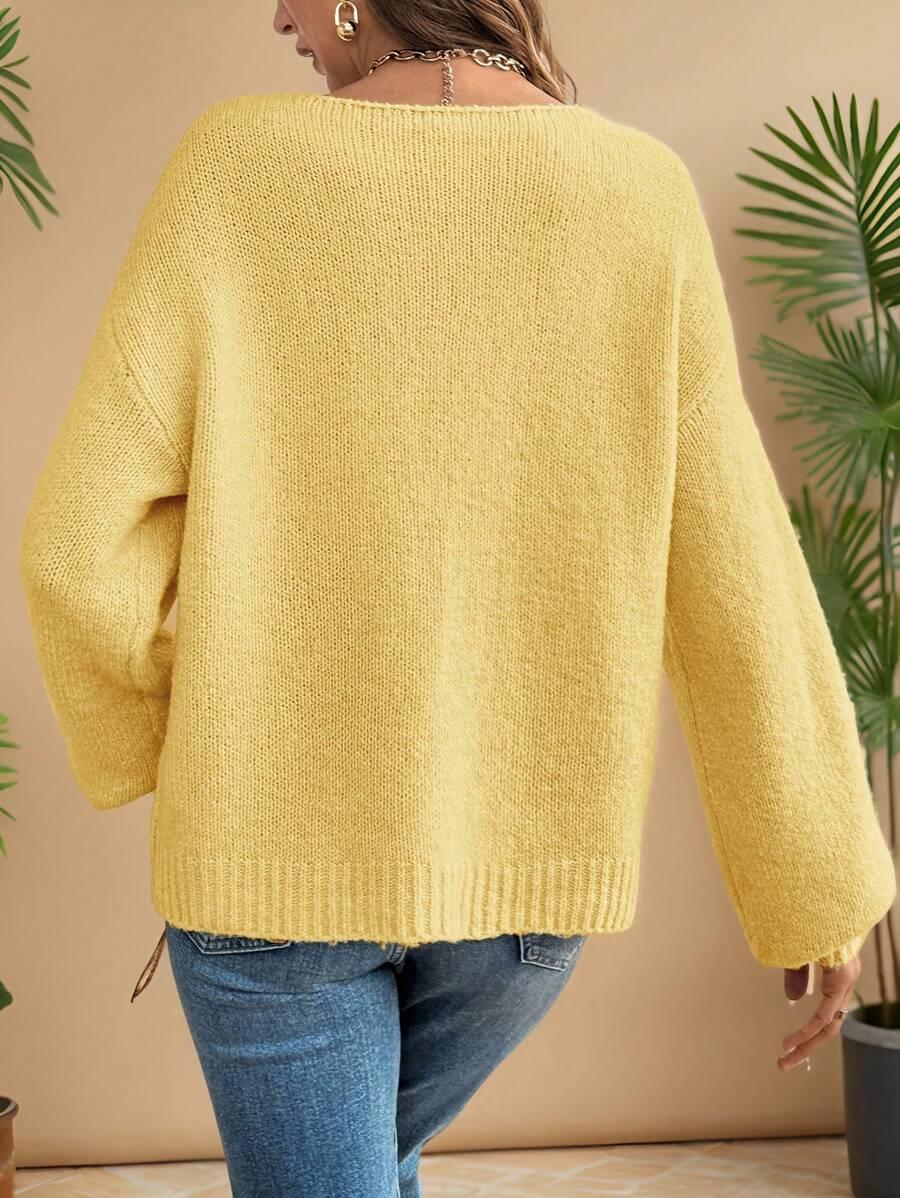 SWETER Z WIĄZANIEM