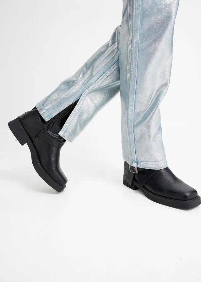 JEANSY DAMSKIE BOOTCUT Z BAWEŁNY WYSOKI STAN