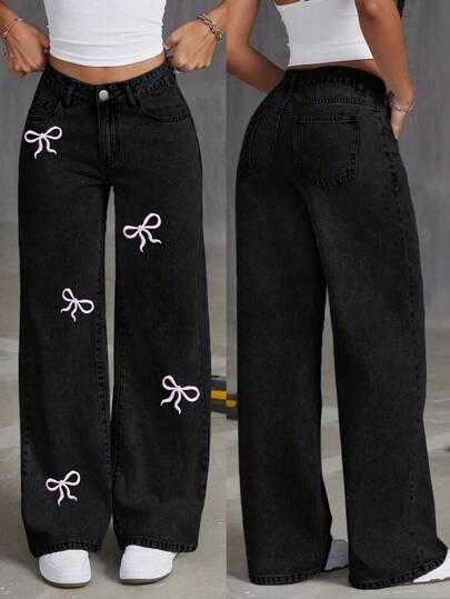 CZARNE SPODNIE JEANS