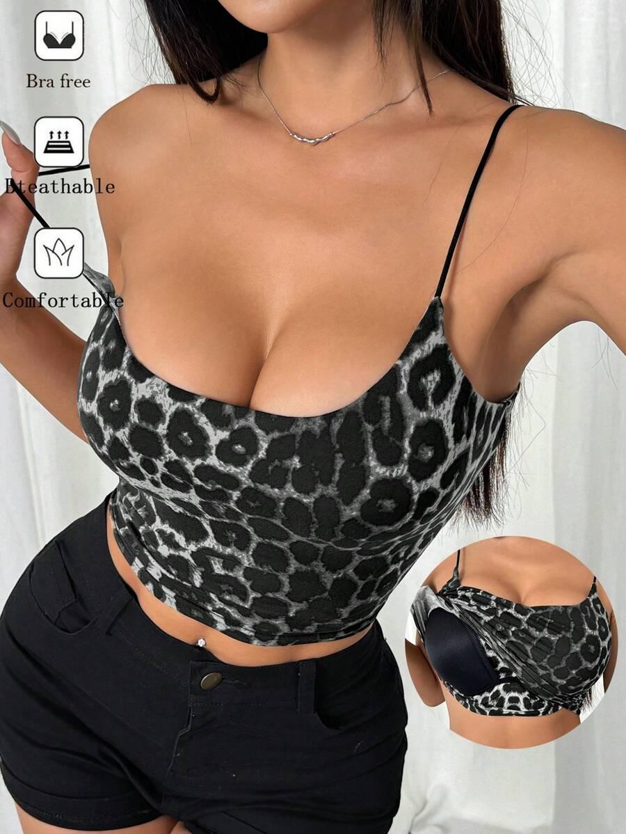 top animal print ramiączka