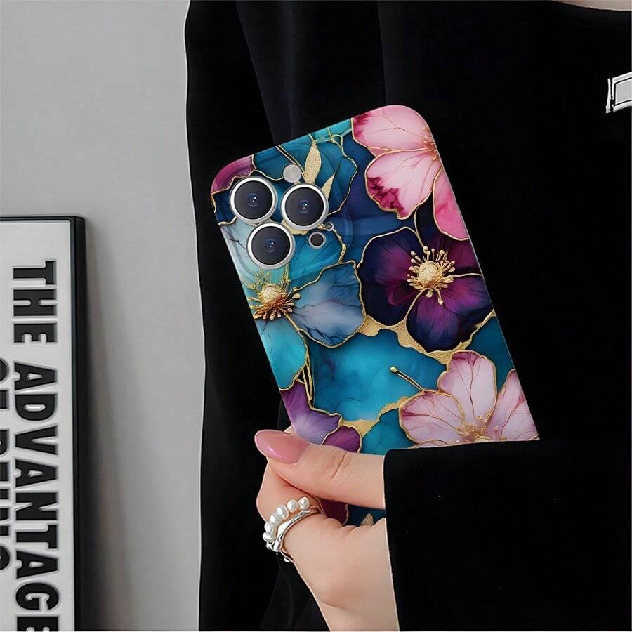 etui na telefon iphone 14 kwiaty 