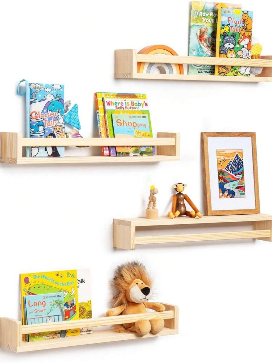 DREWNIANA WISZĄCA PÓŁKA 3-PACK