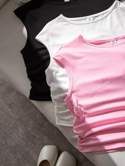 t-shirt okrągły dekolt 3-pack 
