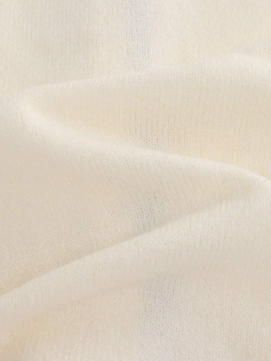 sweter kontrast guziki