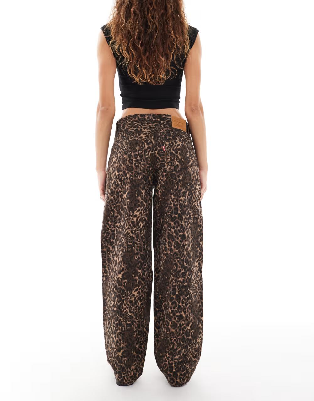 SPODNIE JEANS NISKI STAN ANIMAL PRINT KIESZENIE