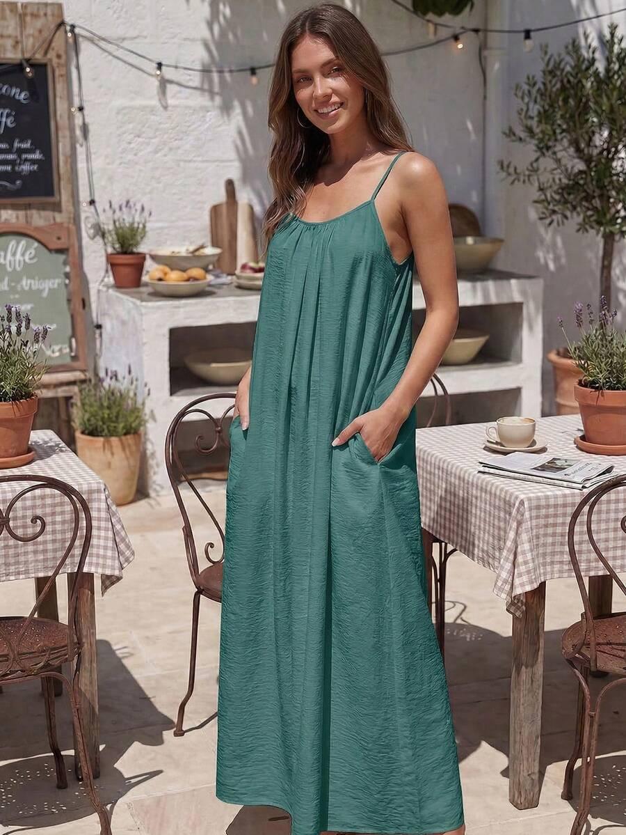 ZIELONA MAXI SUKIENKA