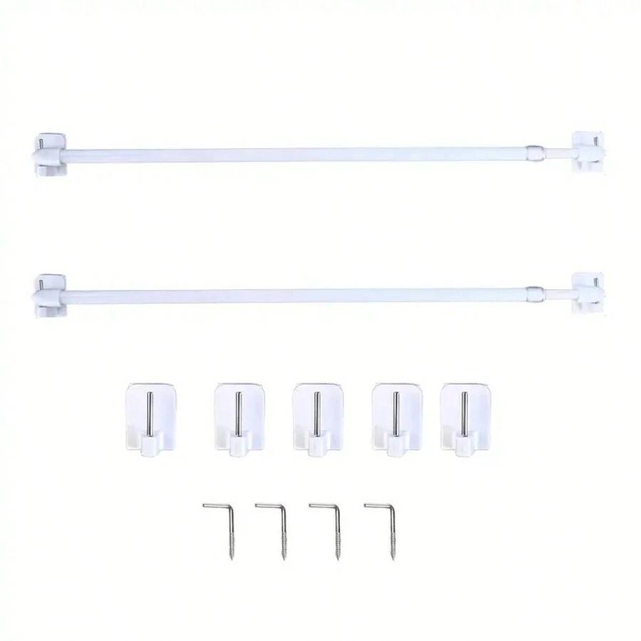 BIAŁY DRĄŻEK DO ZASŁON 2-PACK