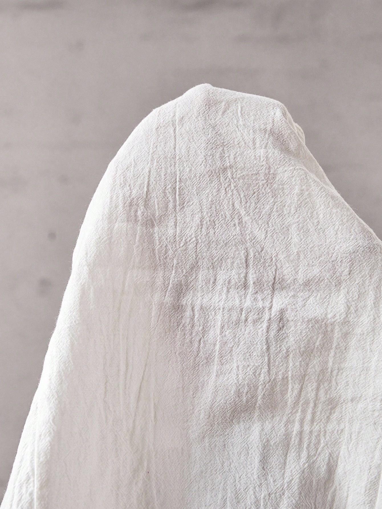 biała bluzka okrągły dekolt 