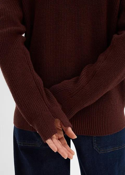 SWETER Z DZIANINY 