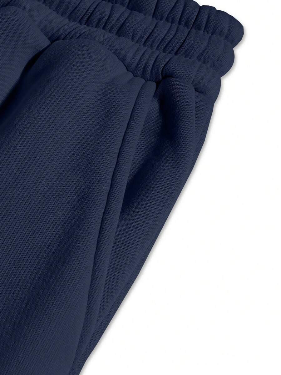 GRANATOWY KOMPLET bluza spodnie dresowe
