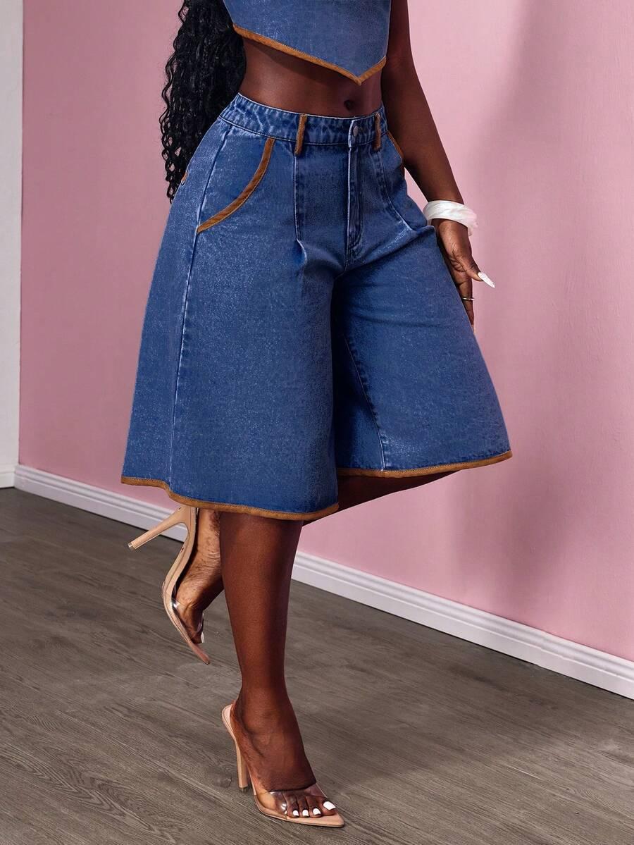NIEBIESKIE SPODENKI JEANS