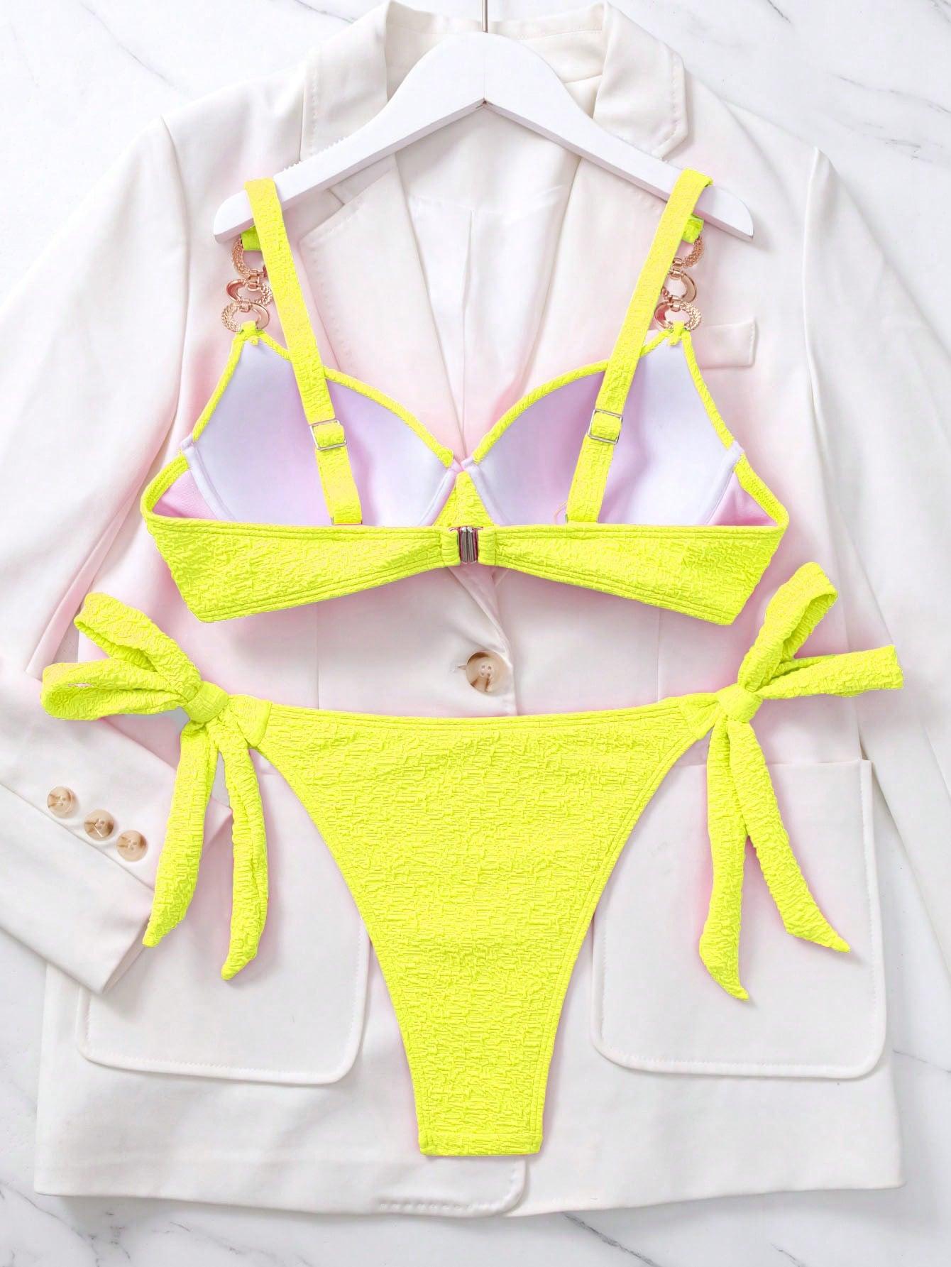 ŻÓŁTY NEONOWY DÓŁ OD BIKINI