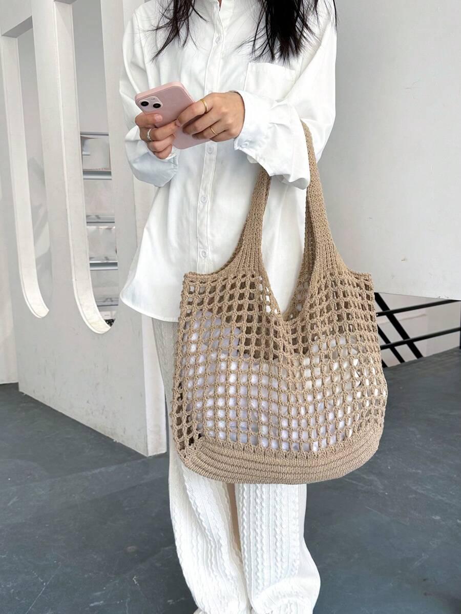 beżowa torebka shopper