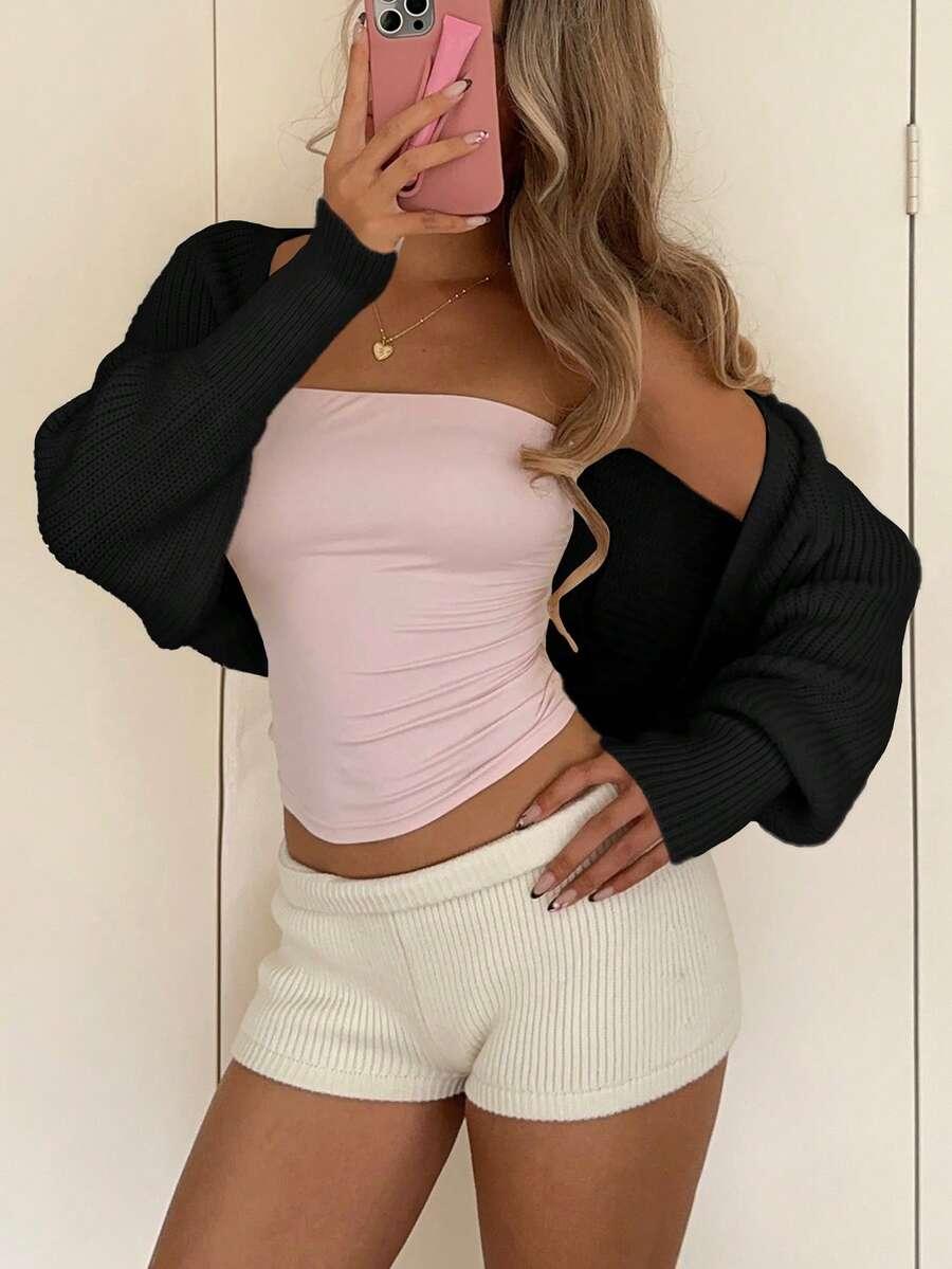 CZARNY SWETER KARDIGAN