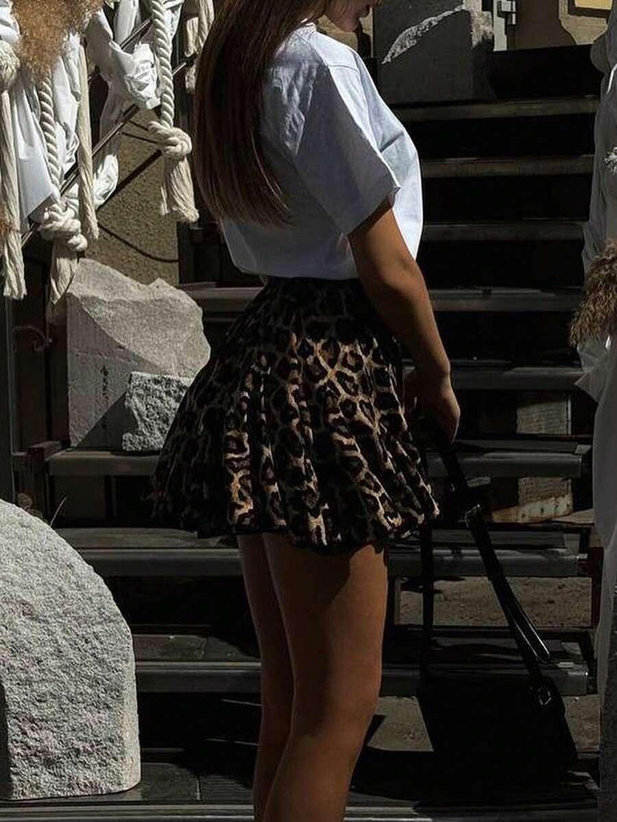 mini spódnica animal print