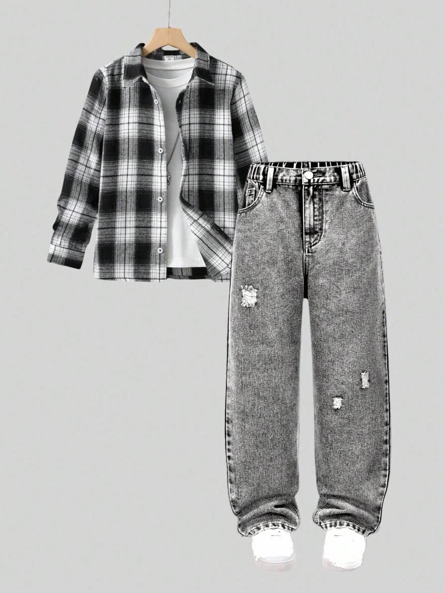 szare spodnie jeans