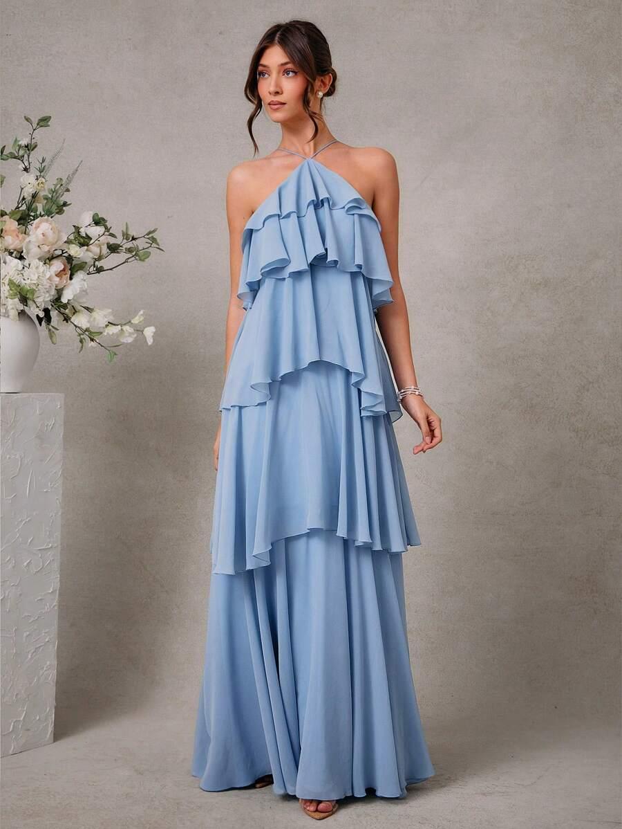 NIEBIESKA MAXI SUKIENKA 