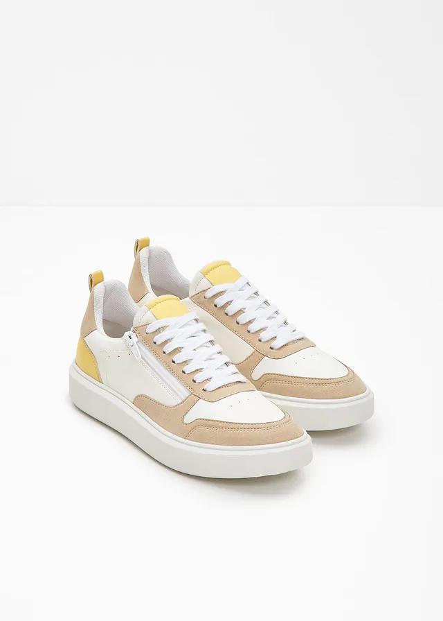 SNEAKERSY BEŻOWE NA PLATFORMIE 