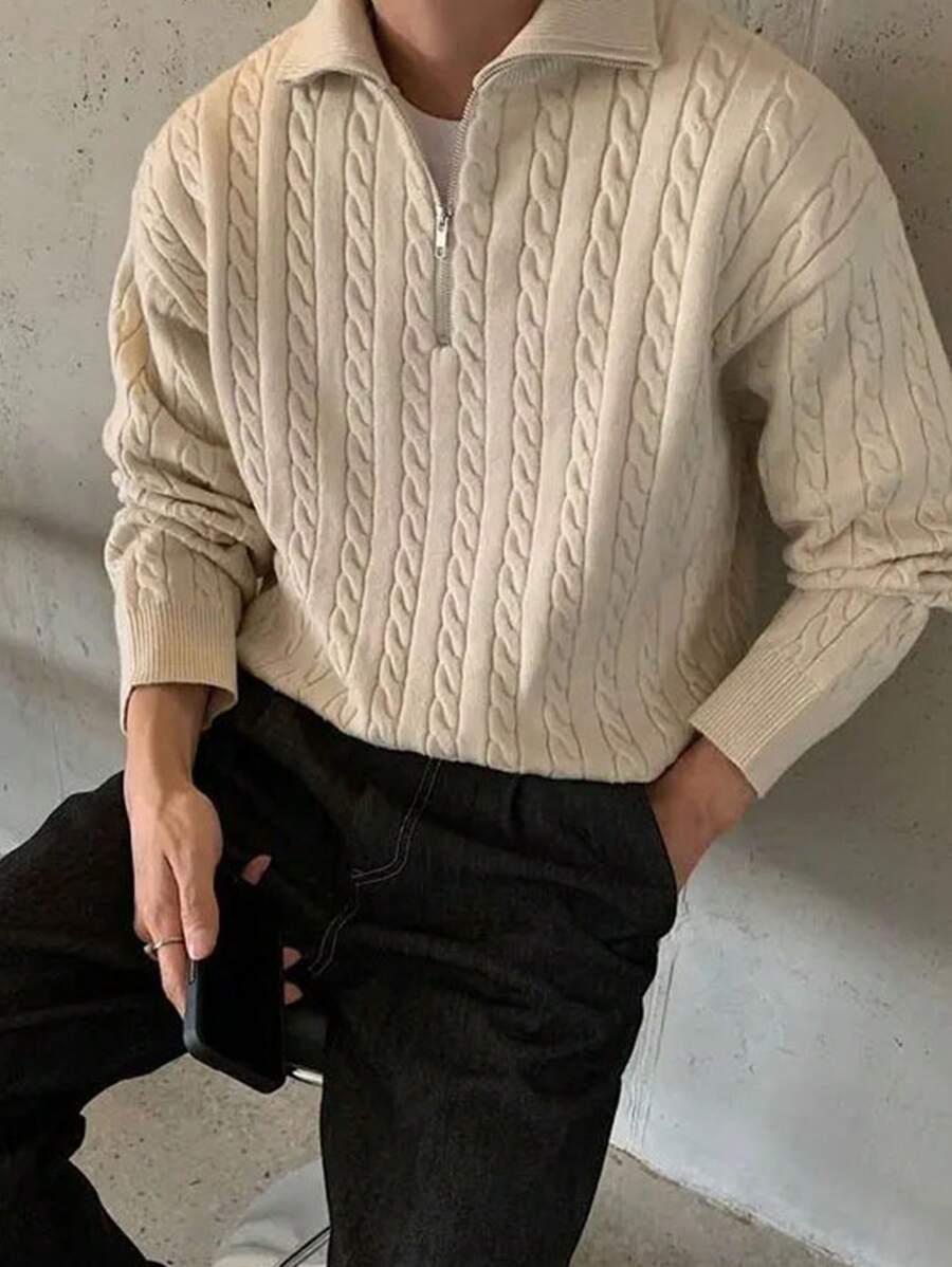 SWETER MĘSKI STÓJKA ZAMEK REGULAR