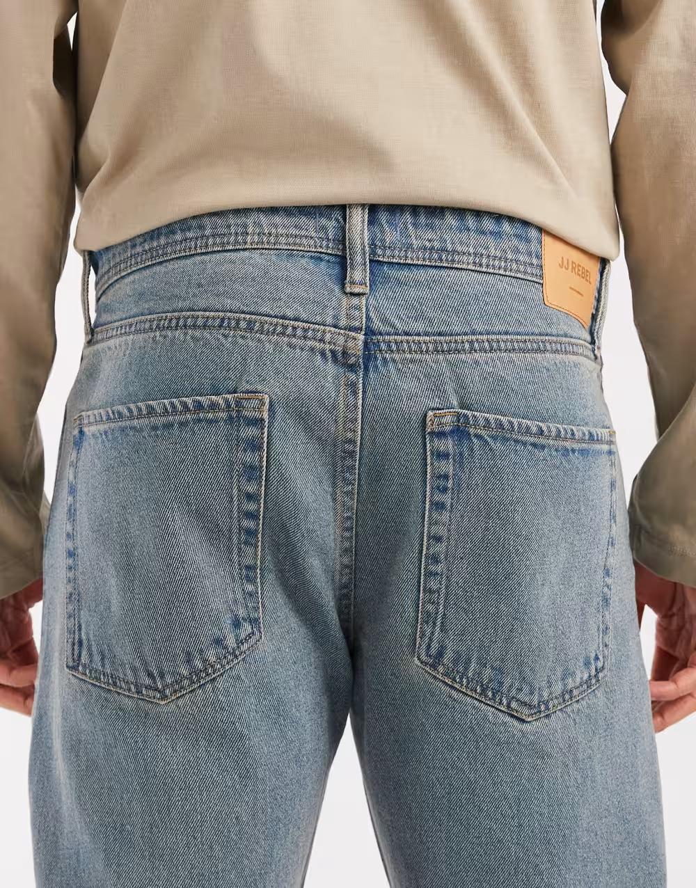 NIEBIESKIE SPODNIE JEANS PROSTA NOGAWKA
