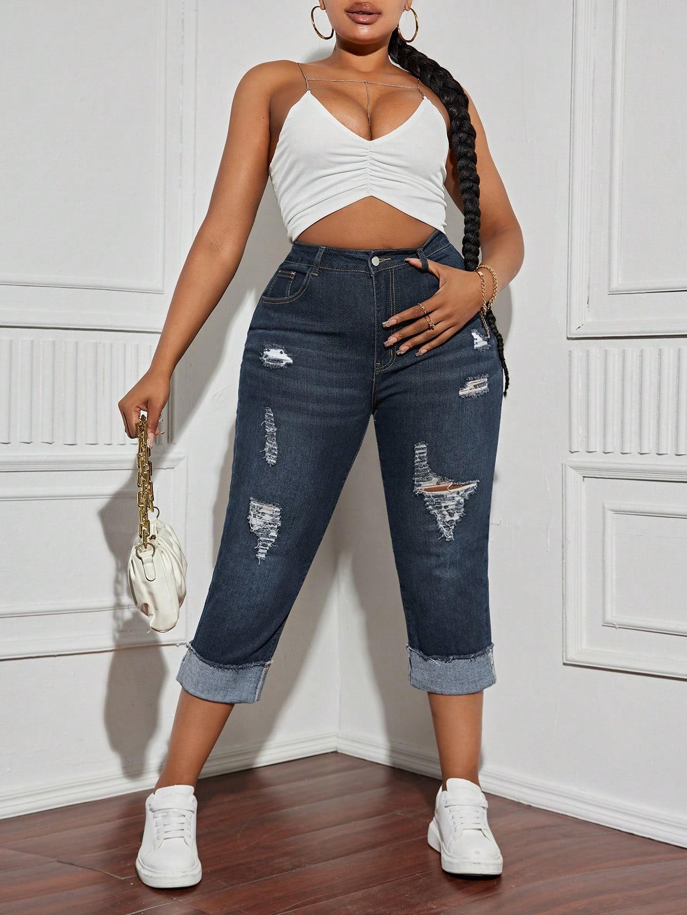 spodnie jeans 3/4 nogawka