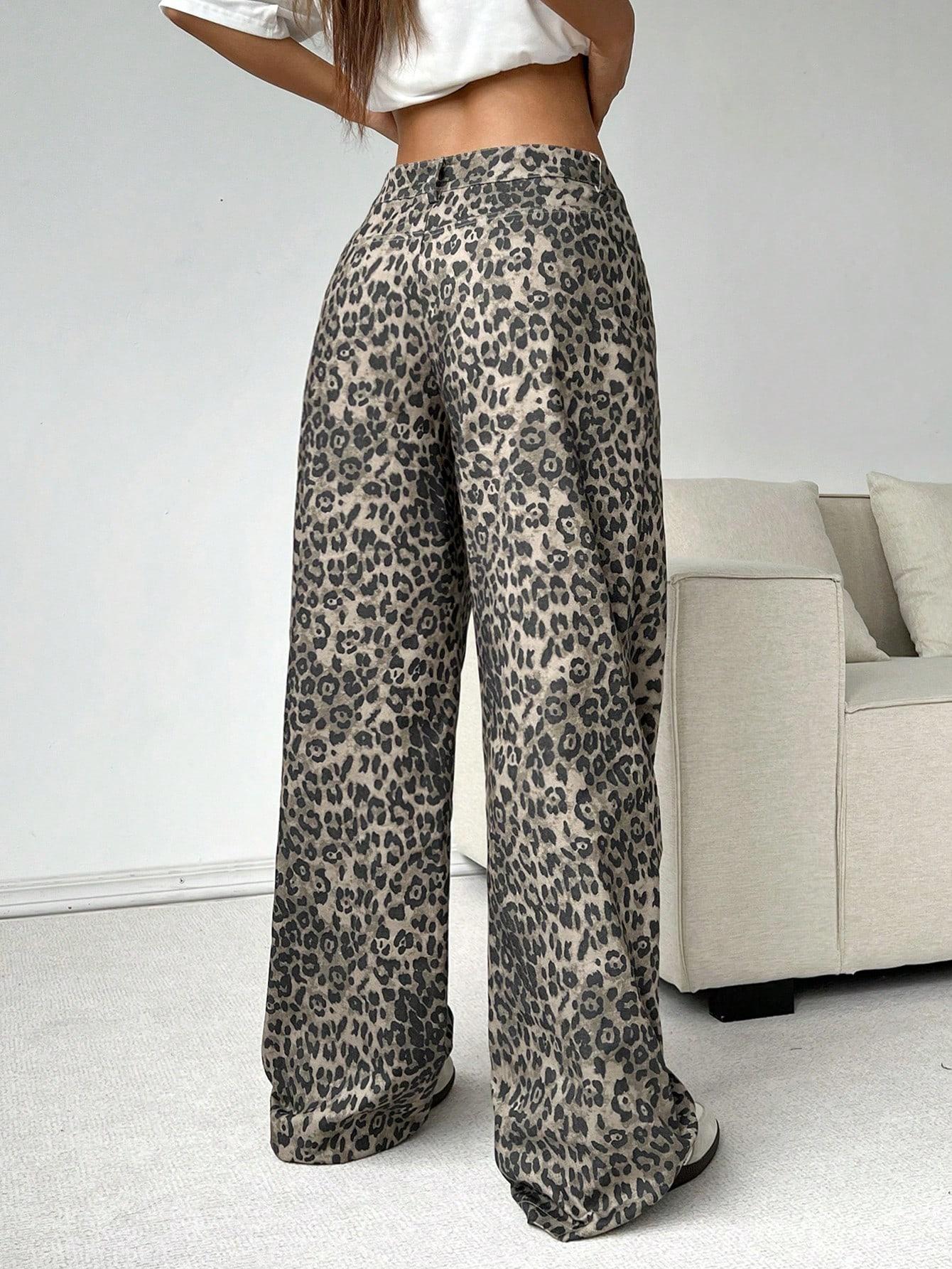SPODNIE ANIMAL PRINT JEANS