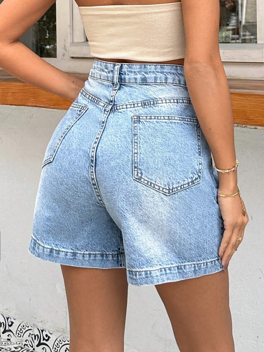 NIEBIESKIE SPODENKI JEANS 
