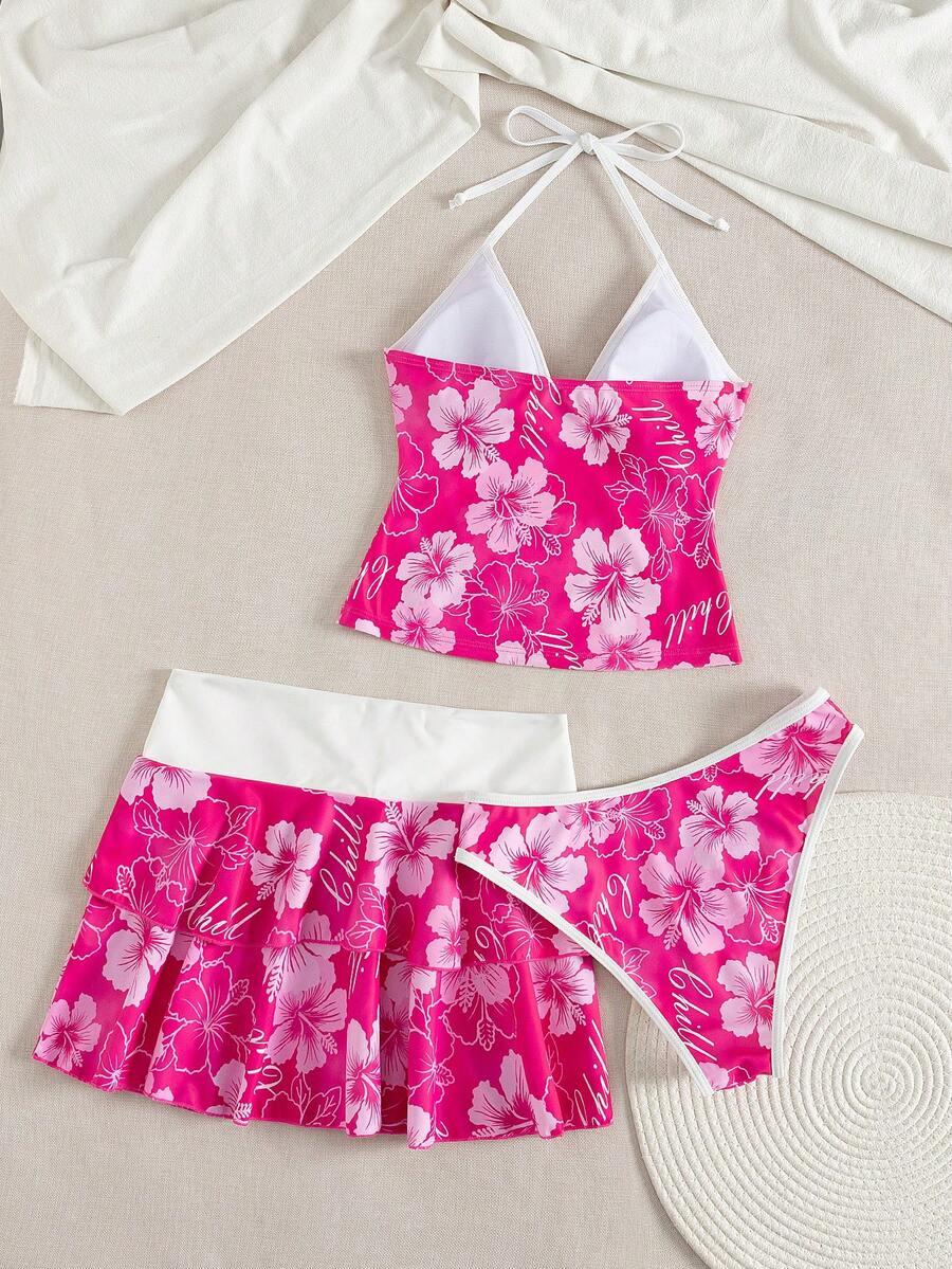 TRZYCZĘŚCIOWY KOMPLET BIKINI PRINT