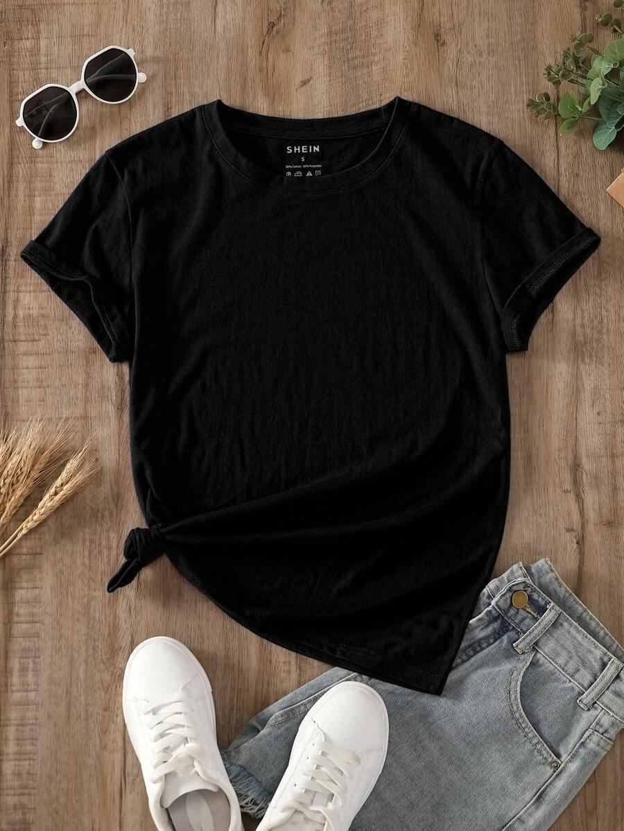 CZARNY T-SHIRT BASIC