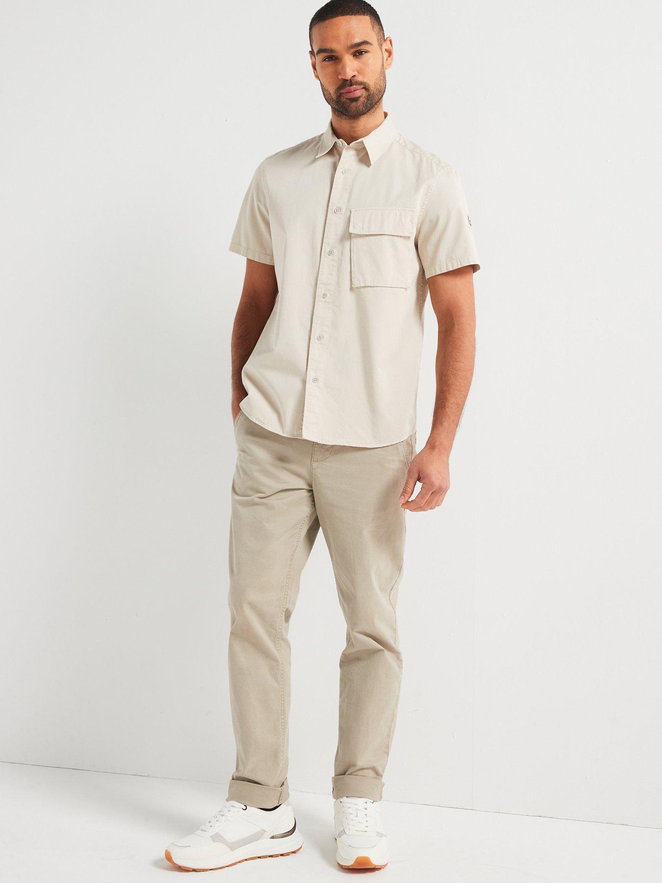 BELSTAFF KOSZULA Z KRÓTKIM RĘKAWEM 