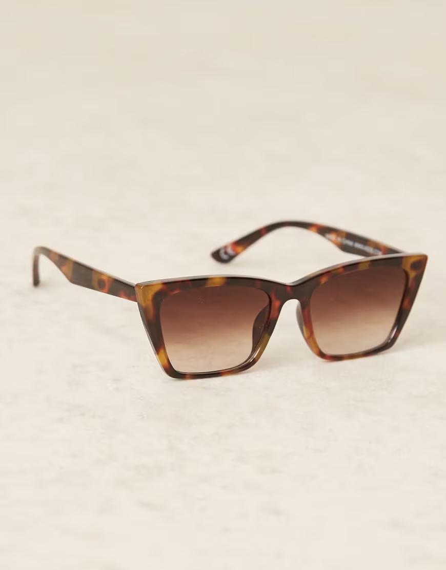 BRĄZOWE OKULARY PRZECIWSŁONECZNE ANIMAL PRINT