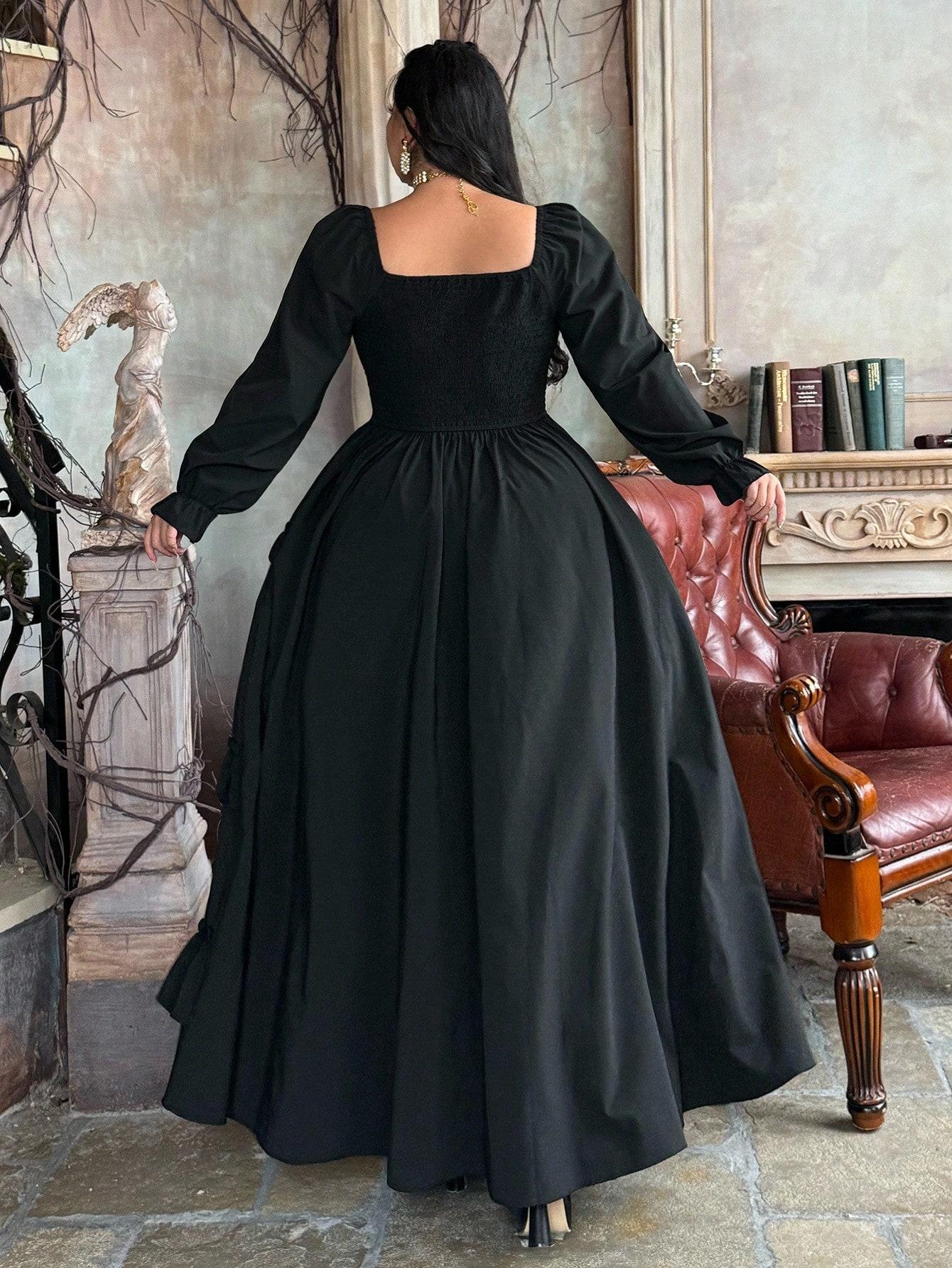 CZARNA MAXI SUKIENKA