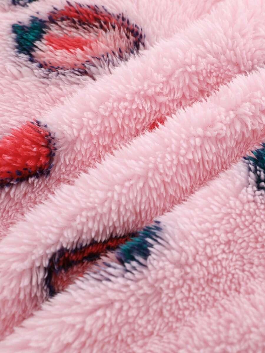 RÓŻOWY SWETER PRINT FLUFFY